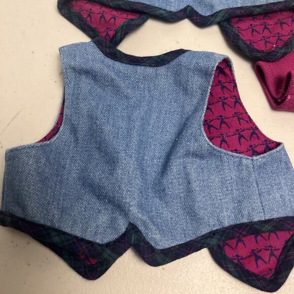 American Girl 1995 Pleasant Co Jean Vest & Legging Outfit 7 Pc Lot Vintage 1995 - Picture 12 of 16